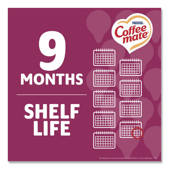 Liquid Coffee Creamer, Salted Caramel Chocolate, 0.38 oz Mini Cups, 50/Box