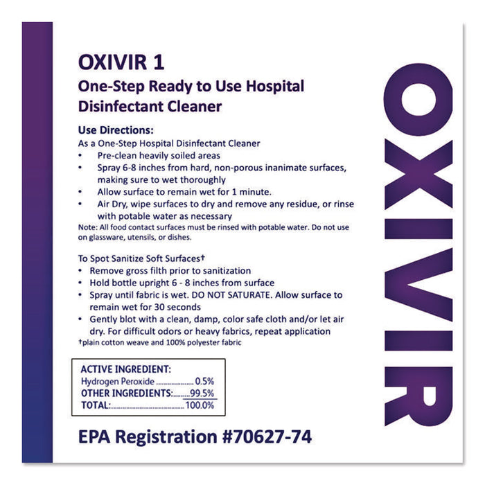 Oxivir Three 64, 2.5 L Bottle, 2/Carton