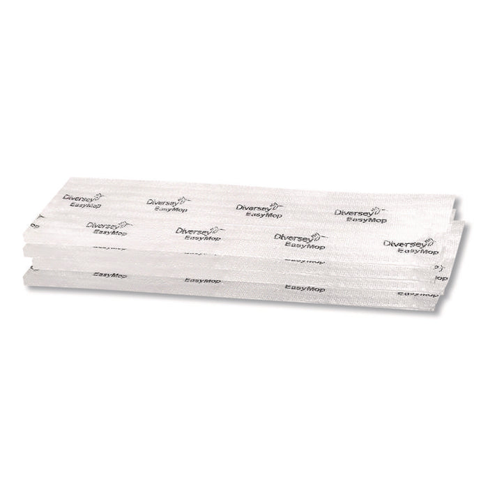 EasyMop Microfiber Dust Mop Pads, 16 x 5.3, White, 50/Pack