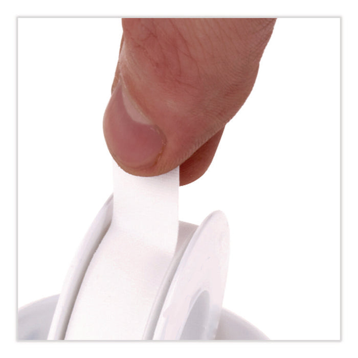 Waterproof-Adhesive Medical Tape with Dispenser, 0.5" x 15 ft, White