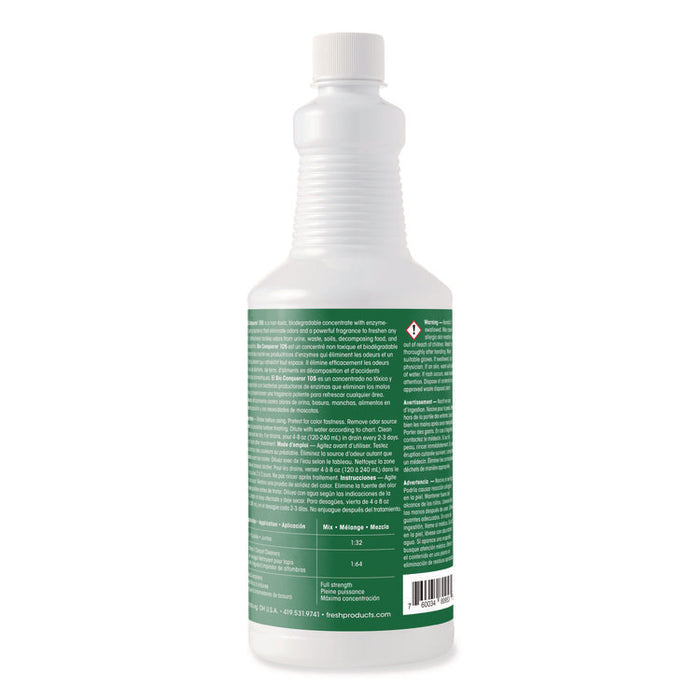 Bio Conqueror 105 Enzymatic Odor Counteractant Concentrate, Citrus, 32 oz Bottle, 12/Carton