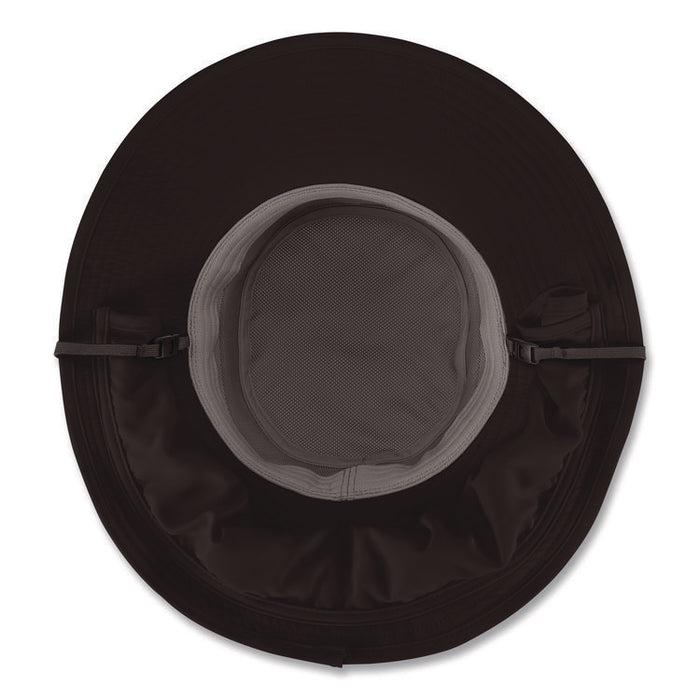 Chill-Its 8934 Ranger Hat with Neck Shade, Microfiber/Polyester, Large/X-Large, Black
