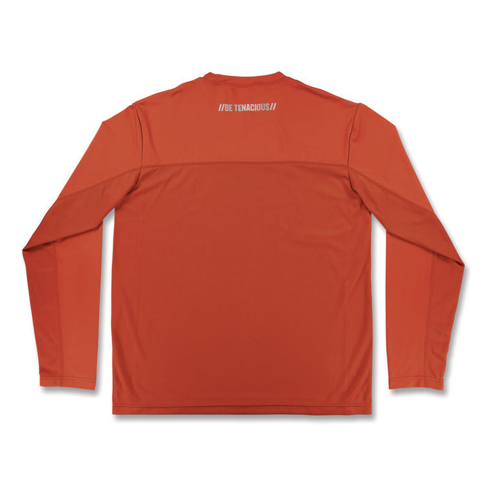 Chill-Its 6689 Cooling Long Sleeve Sun Shirt with UV Protection, Large, Orange