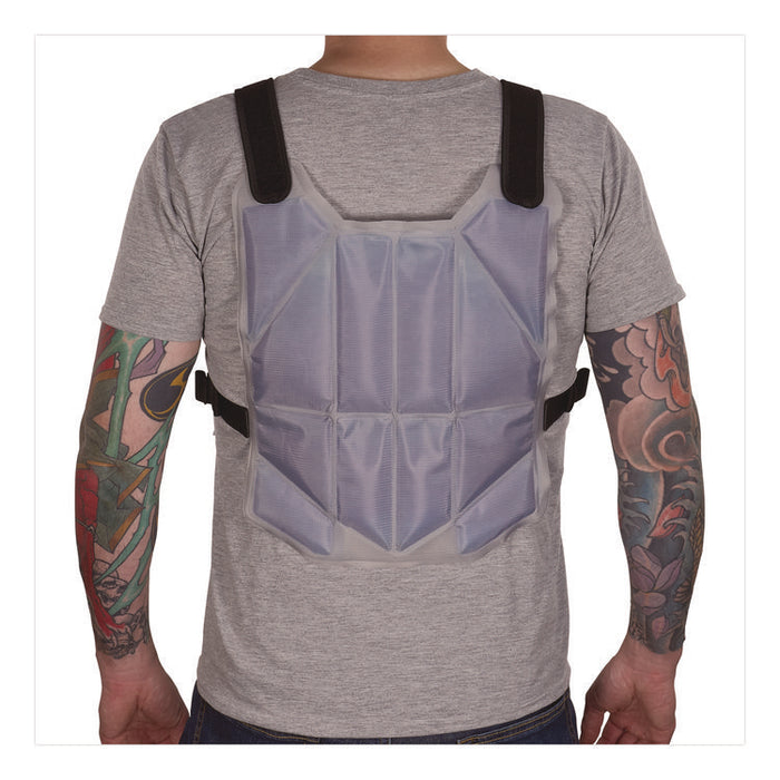 Chill-Its 6210 Phase Change Cooling Ice Vest, Nylon/Phase Change, One Size Fits Most, Blue