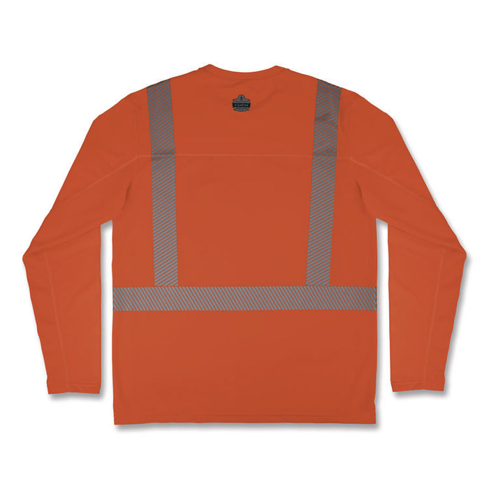 Chill-Its 6688 Type R Class 2 Cooling Hi-Vis Sun Shirt with UV Protection, 2X-Large, Orange