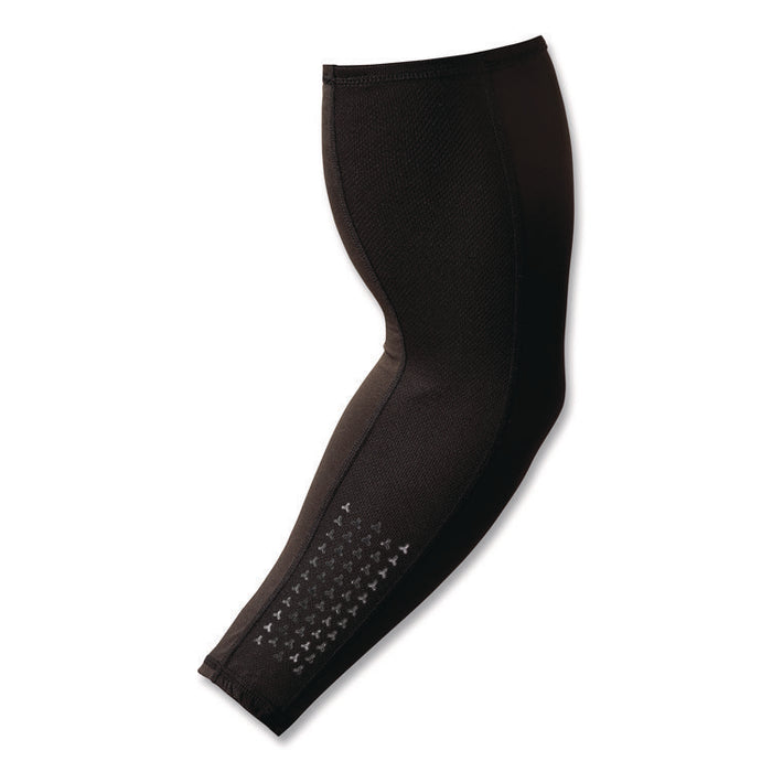 Chill-Its 6691 Cooling Arm Sleeves with Box-Handling Grip, Polyester/Spandex, Medium, Black, Pair