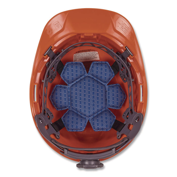 Chill-Its 6612 Hard Hat Cooling Top Pad, 6" dia, Blue, 3/Pack