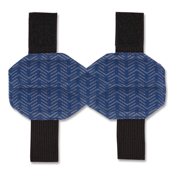Chill-Its 6613 Hard Hat Cooling Ratchet Pad, 5.5 x 2, Blue, 3/Pack