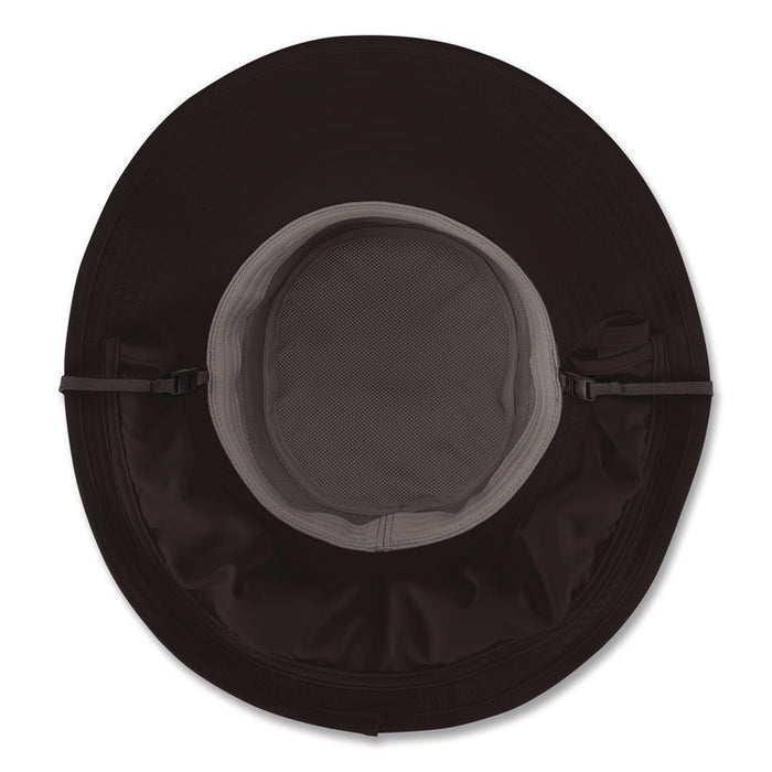 Chill-Its 8934 Ranger Hat with Neck Shade, Microfiber/Polyester, Small/Medium, Black