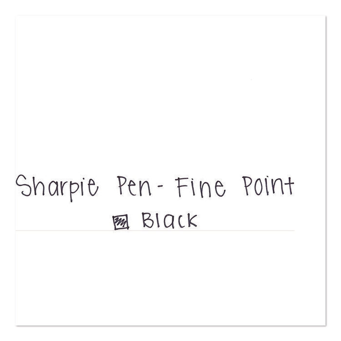 Water-Resistant Ink Porous Point Pen, Stick, Fine 0.4 mm, Black Ink, Black Barrel, 2/Pack