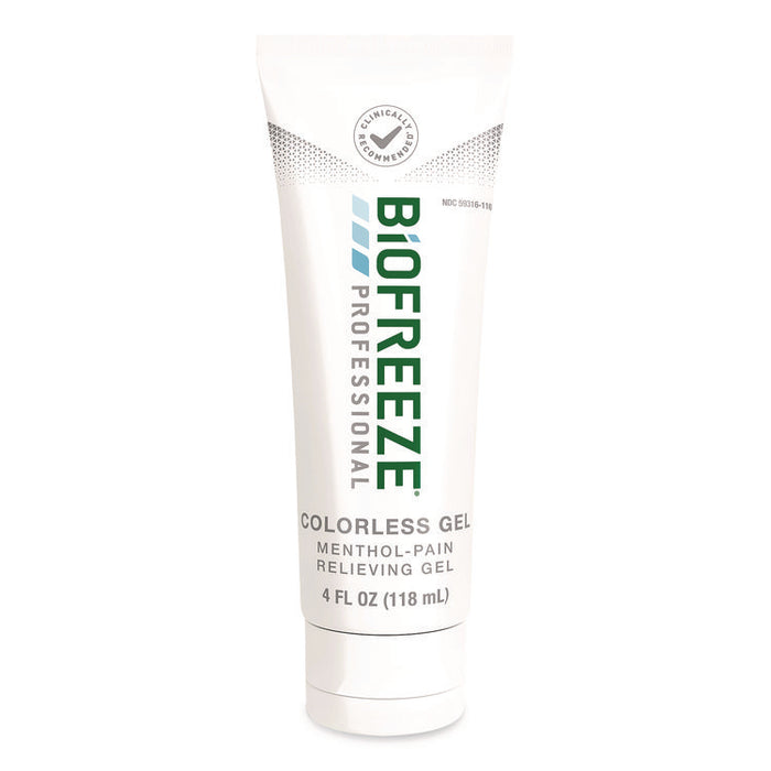 Professional Colorless Topical Analgesic Pain Reliever Gel, 4 oz Tube