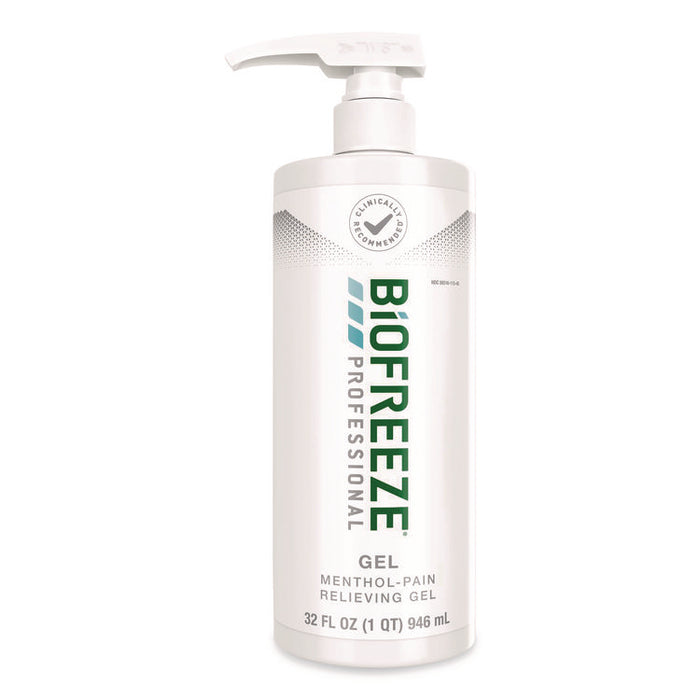 Professional Green Topical Analgesic Pain Reliever Gel, 32 oz Pump