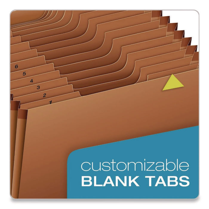 Heavy-Duty Expanding File, 31 Sections, 1/3-Cut Tabs, Legal Size, Redrope