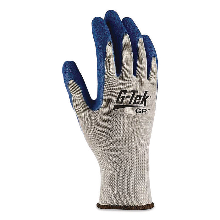 GP Latex-Coated Cotton/Polyester Gloves, EN388: 1111, Small, Gray/blue, 12 Pairs