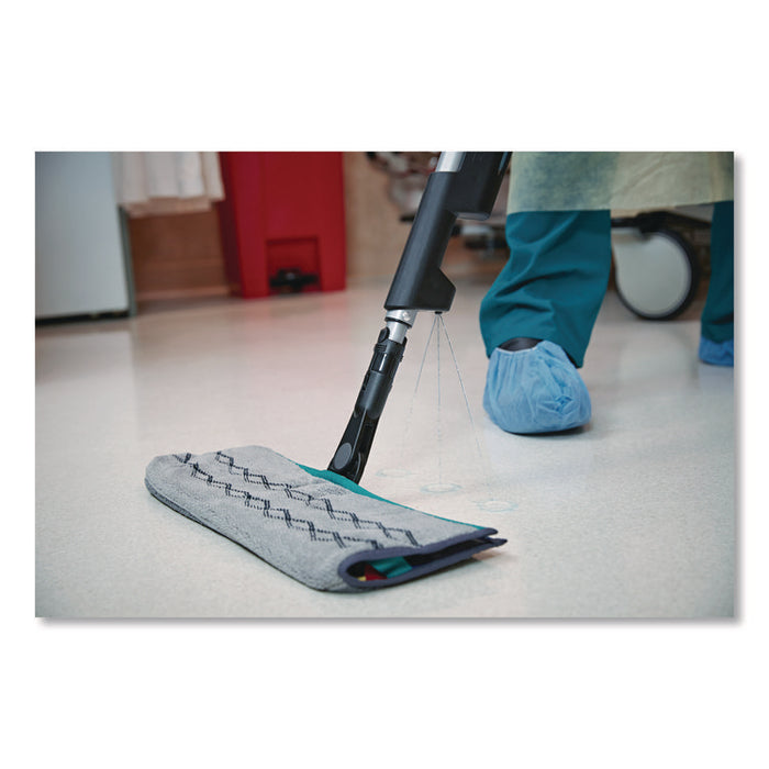 Executive Microfiber Single-Sided Flat Mop Frame, 3.5 x 17, Aluminum, Black/Silver