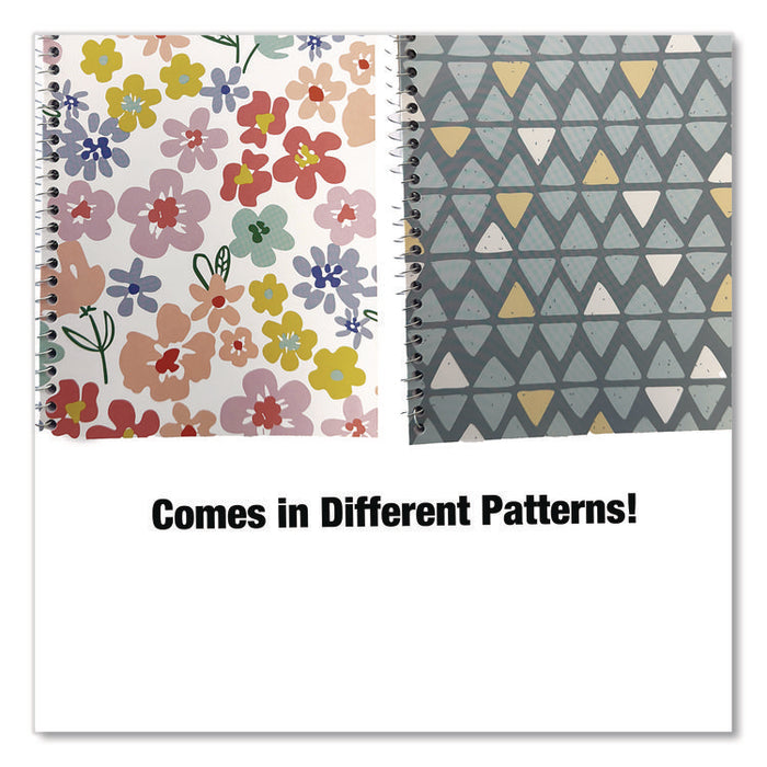 Notebook, Triangle Pattern, 1-Subject, Wide/Legal Rule, Blue/Yellow/Light Blue, (70) 8.75 x 6 Sheets