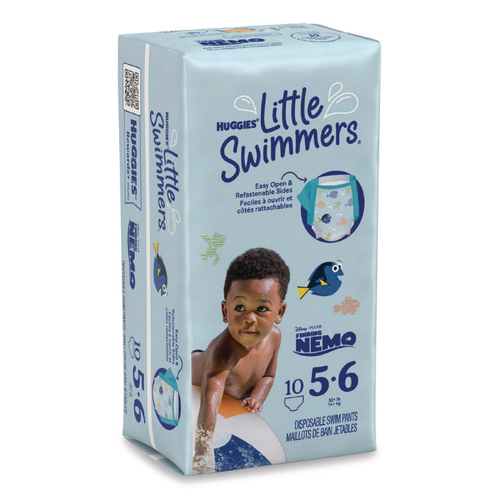 Little Swimmers, Size 5-6, 32 lbs and Up, 10/Pack, 8 Packs/Carton