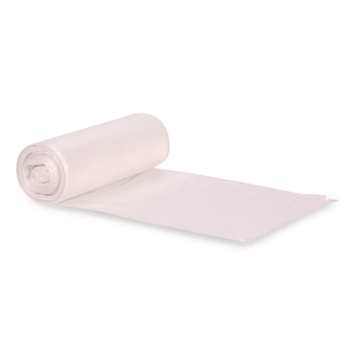 Linear Low-Density Can Liners, 30 gal, 1.1 mil, 36" x 30", Clear, Flat Pack, 250/Carton