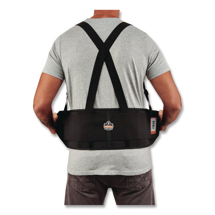 ProFlex 1650 Economy Elastic Back Support Brace, Medium, 30" to 34" Waist, Black