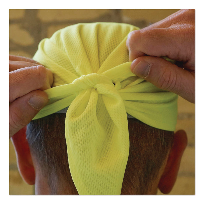 Chill-Its 6615 High-Performance Bandana Doo Rag with Terry Cloth Sweatband, One Size Fits Most, Lime