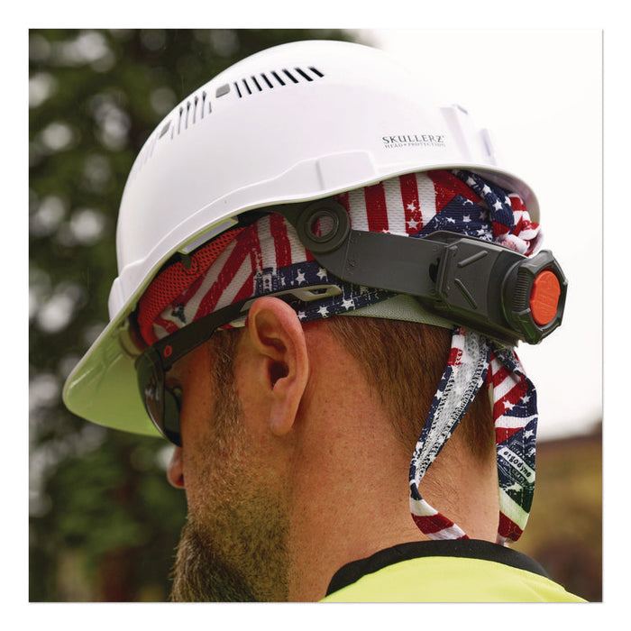 Chill-Its 6615 High-Performance Bandana Doo Rag with Terry Cloth Sweatband, One Size Fits Most, Stars and Stripes