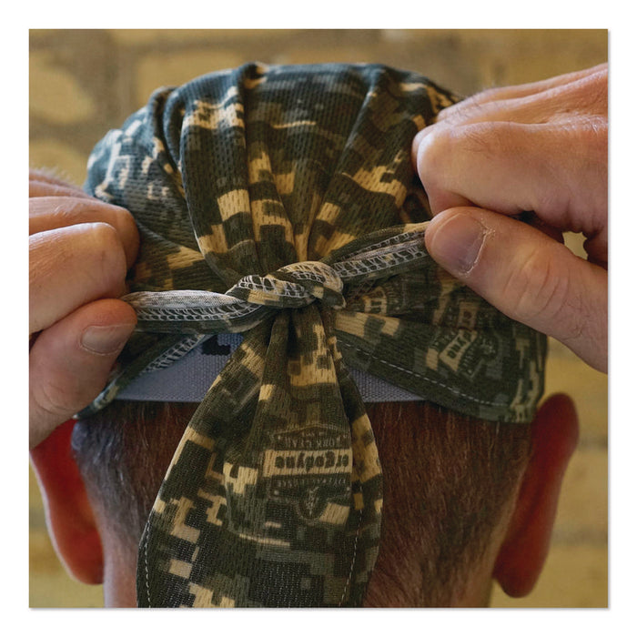 Chill-Its 6615 High-Performance Bandana Doo Rag with Terry Cloth Sweatband, One Size Fits Most, Camo