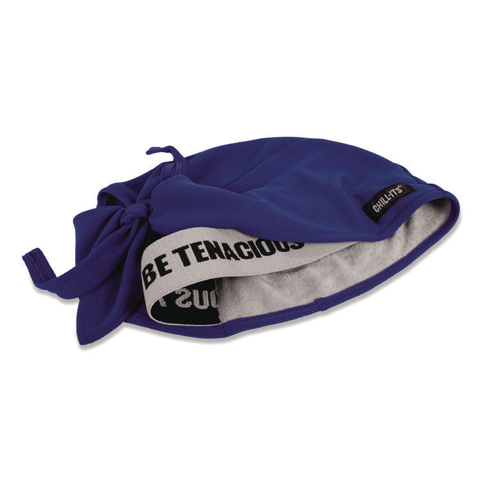 Chill-Its 6615 High-Performance Bandana Doo Rag with Terry Cloth Sweatband, One Size Fits Most, Blue
