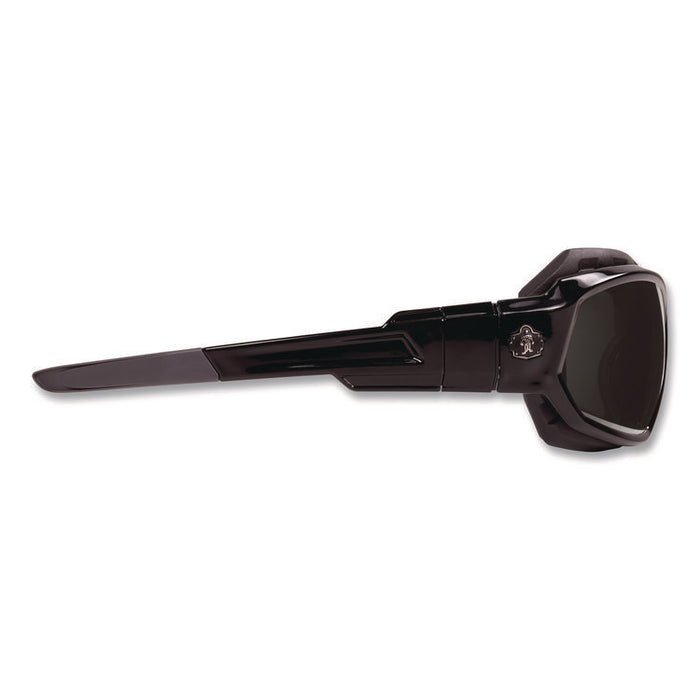 Skullerz Loki Safety Glasses/Goggles, Black Full Frame, Smoke Dual Lens