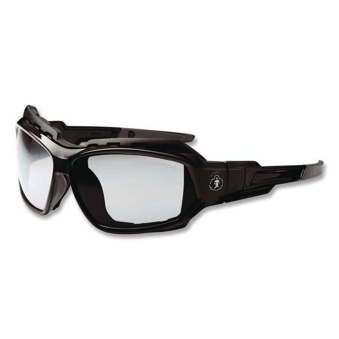 Skullerz Loki Safety Glasses/Goggles, Black Full Frame, Clear Dual I/O Lens