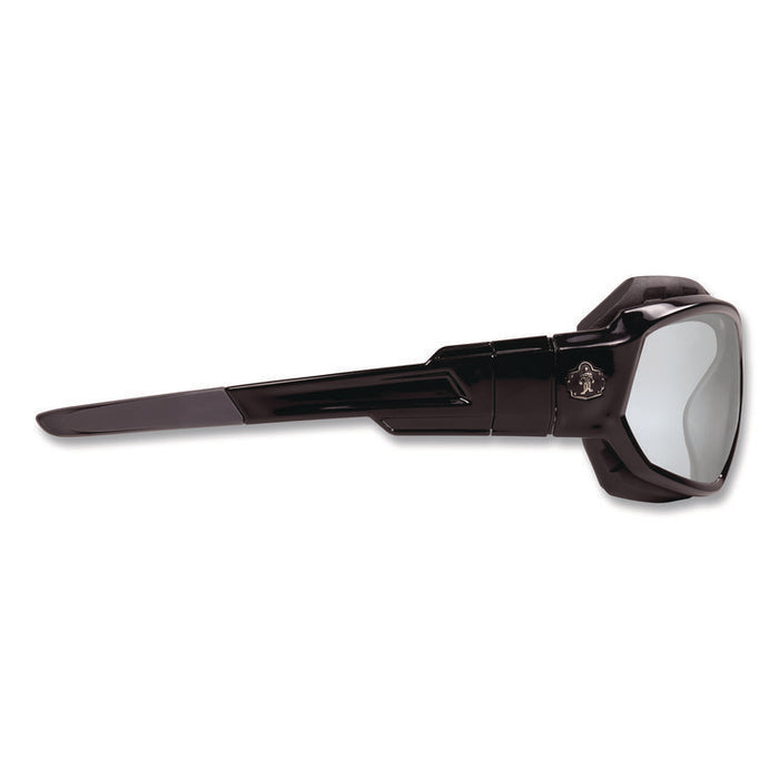 Skullerz Loki Safety Glasses/Goggles, Black Full Frame, Clear Dual I/O Lens