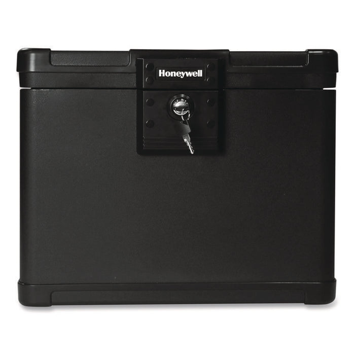 Molded Fire and Water File Chest, 16 x 12.6 x 13, 0.6 cu ft, Black