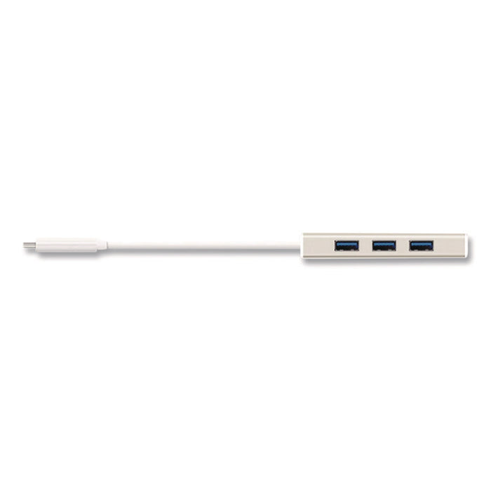 USB-C Hub with SD/Micro SD Card Reader, 3 Ports, Silver