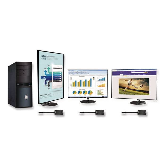 USB to HDMI/DVI Adapter, 7.87", Black