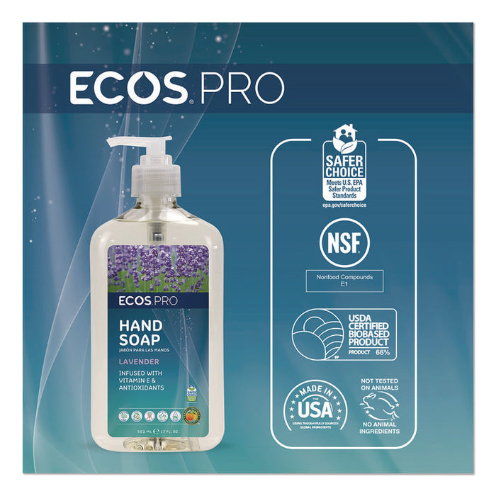 Liquid Hand Soap, Lavender Scent, 17 oz