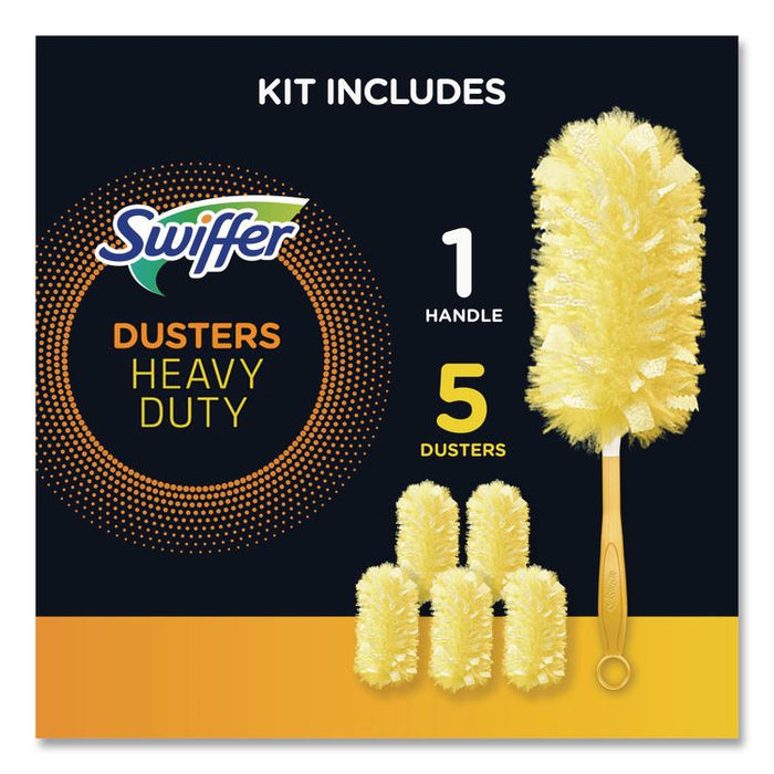 Heavy Duty Dusters Starter Kit, 6" Handle with Two Disposable Dusters