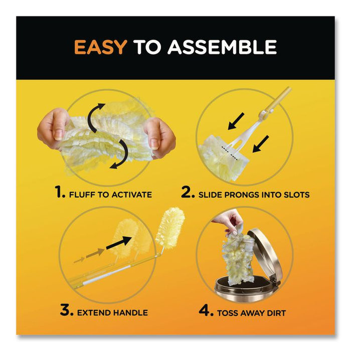 Heavy Duty Dusters Starter Kit, 6" Handle with Two Disposable Dusters