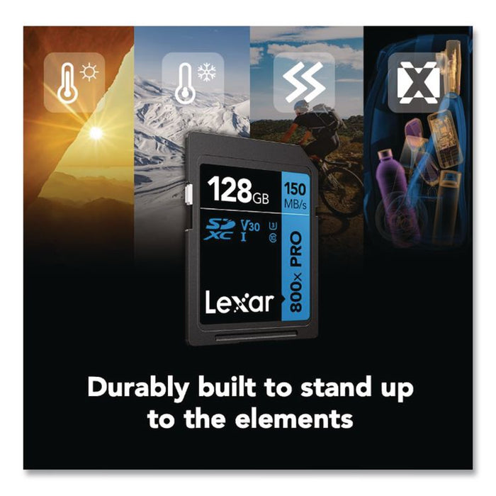 High-Performance PRO BLUE Series SDXC Memory Card, UHS-I V30 U1 Class 10, 128 GB