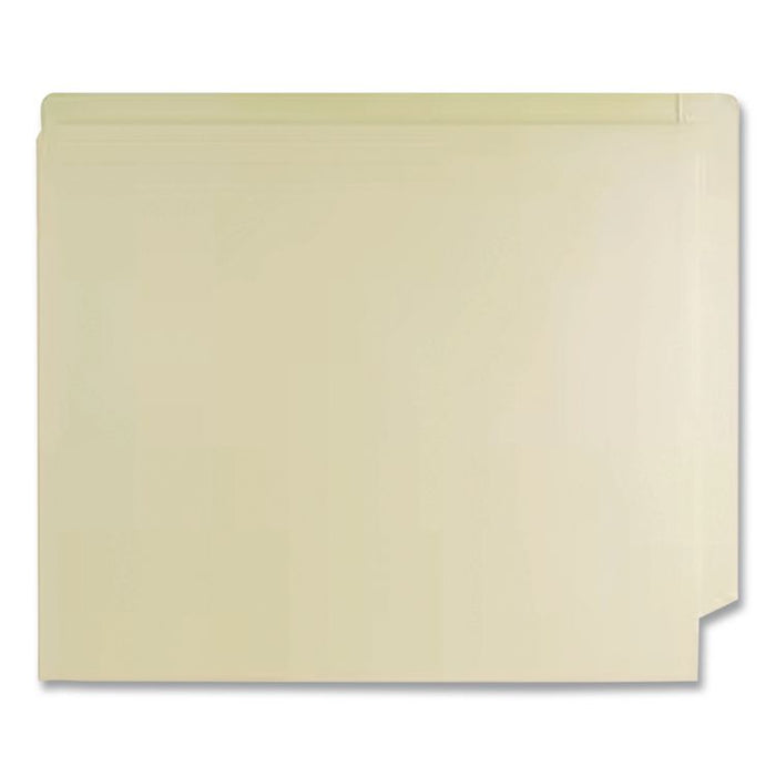 End Tab Folder with Pockets, Straight Tabs, Letter Size, Manila, 50/Box