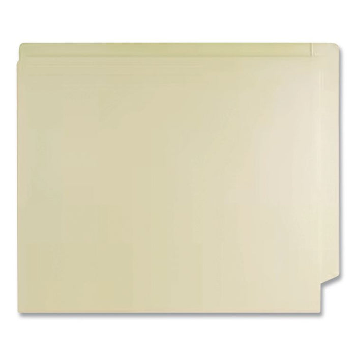 End Tab Fastener Folders with Embossed Labeling Lines, Straight Tab, Expands 0.75", 1 Fastener, Letter Size, Manila, 250/Box