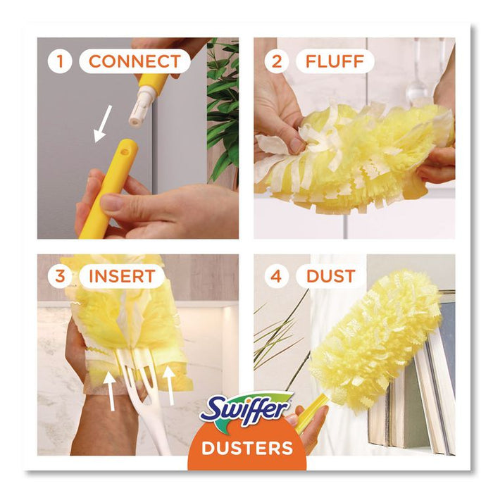 Heavy Duty Dusters with Extendable Handle, 14" to 3 ft Handle, 1 Handle and 3 Dusters/Kit