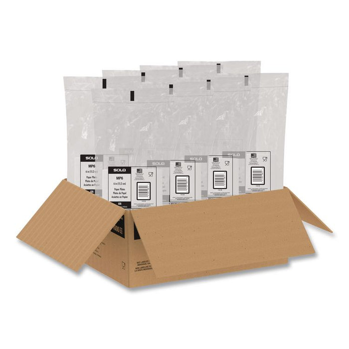 Compostable Paper Dinnerware, ProPlanet Seal, Plate, 6" dia, White, 1,000/Carton