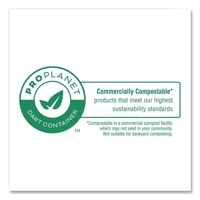 Compostable Molded Fiber Dinnerware, ProPlanet Seal, Platter, 10" Diameter, Natural, 500/Carton