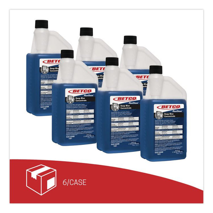 Deep Blue Glass and Surface Cleaner, 32 oz Bottle, 6/Carton