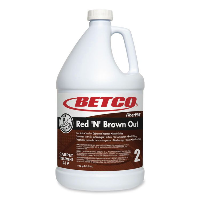 FiberPro Red 'N' Brown Out, Fragrance-Free, 1 gal Bottle, 4/Carton