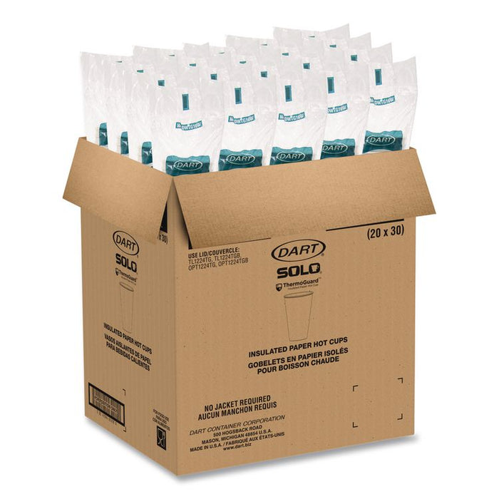 Thermoguard Insulated Paper Hot Cups, 16 oz, White Sustainable Forest Design, 30/Pack