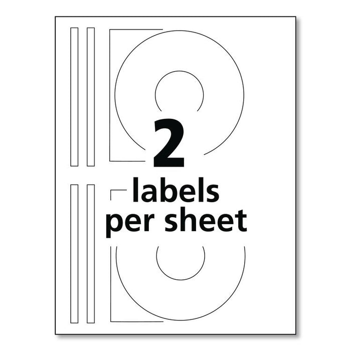 DVD Film Labels, Matte White, 20/Pack