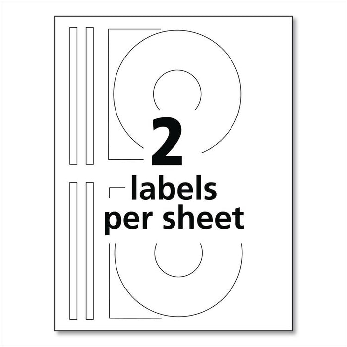 Laser CD Labels, Matte White, 100/Pack