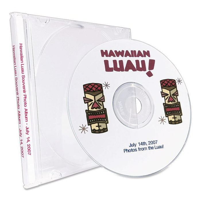 Inkjet CD Labels, Matte White, 100/Pack