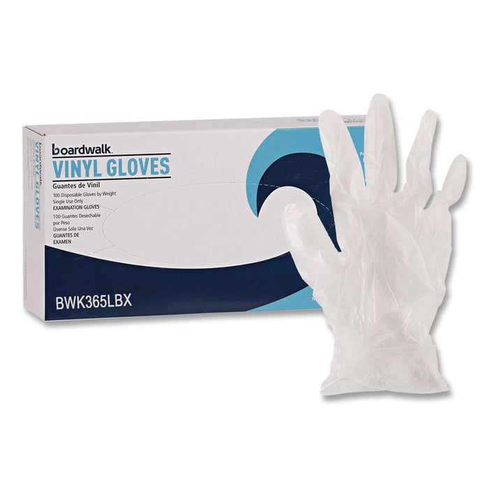 General Purpose Vinyl Gloves, Powder-Free, Large, 2.6 mil Thick, 9.5" Long, Clear, 100/Box, 10 Boxes/Carton