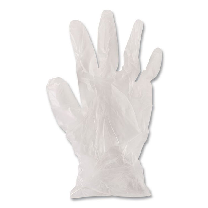 General Purpose Vinyl Gloves, Powder-Free, Large, 2.6 mil Thick, 9.5" Long, Clear, 100/Box, 10 Boxes/Carton
